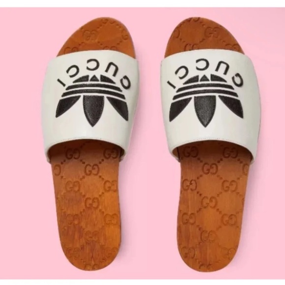 Gucci x Adidas NIB NWT GG white clog 38.5 w/ box and dustbag - Picture 3 of 3